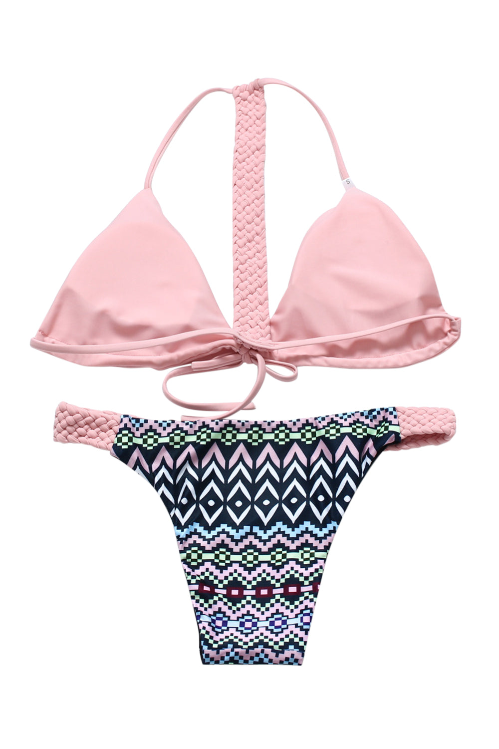 Iyasson Sexy Pink Triangle cup Bikini Set
