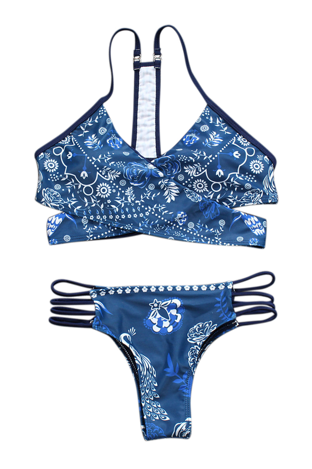 Iyasson Floral Printing Flirty fit with less coverage Bikini Set