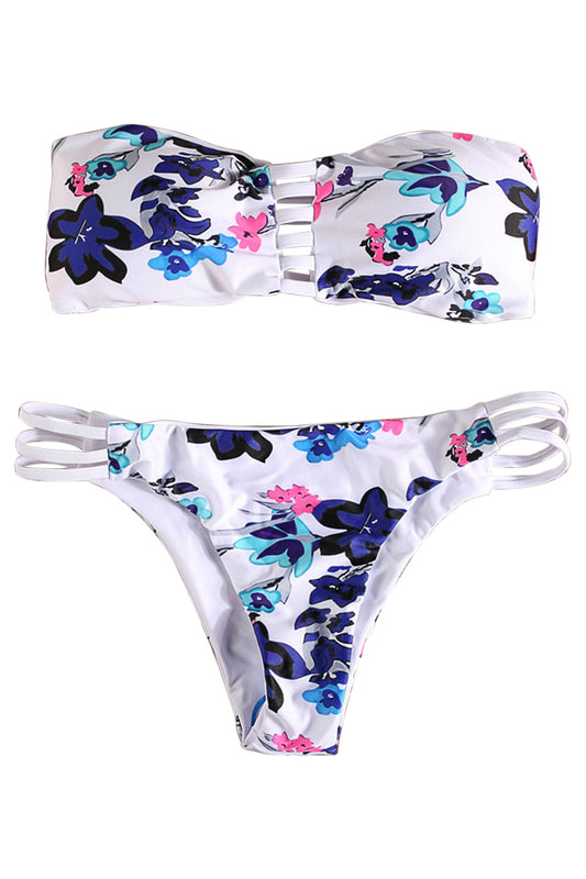 Iyasson Bird Pattern High-waisted fit Bikini Set