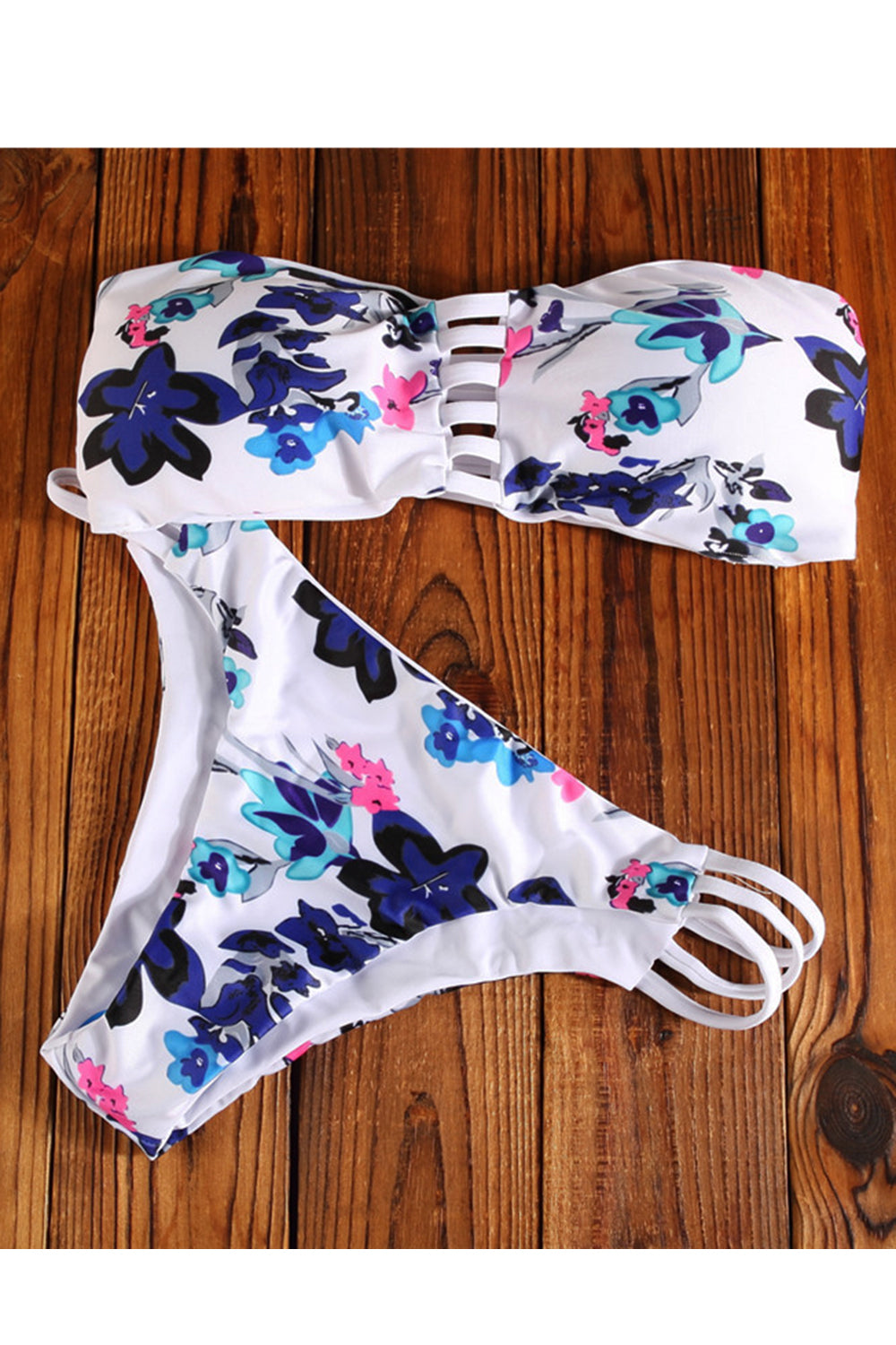 Iyasson Bird Pattern High-waisted fit Bikini Set