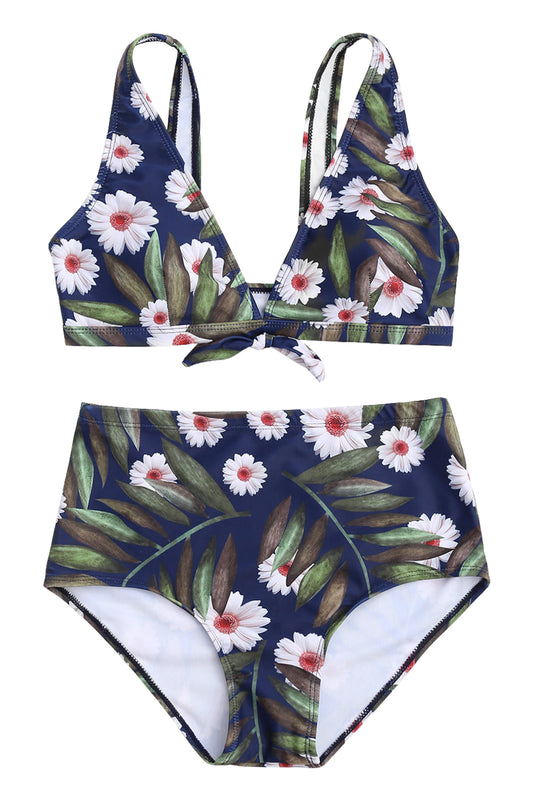 Iyasson Tropical Floral Printing Bikini Set