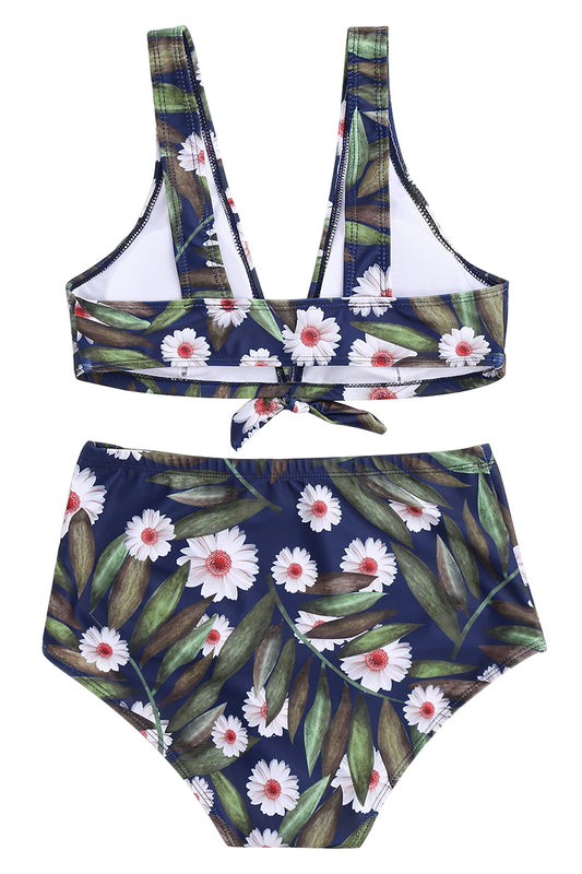 Iyasson Tropical Floral Printing Bikini Set