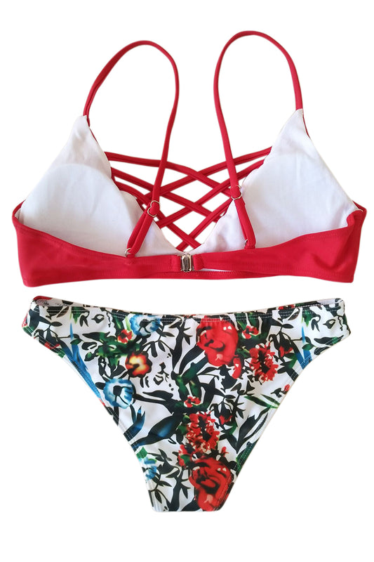 Iyasson Flower Bomb Cross Bikini Set