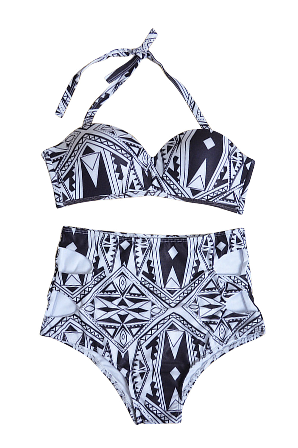 Iyasson Drizzle Bohemia Print With High-waisted fit Bikini Set