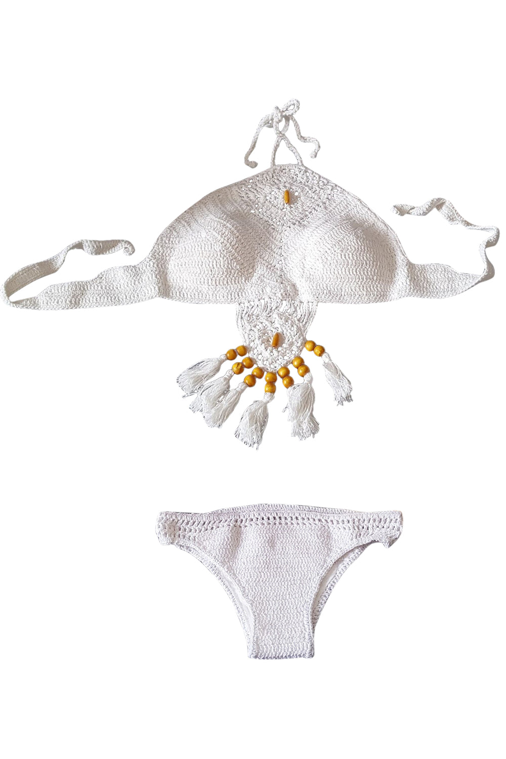 Iyasson Crochet  Pure White Bikini Set