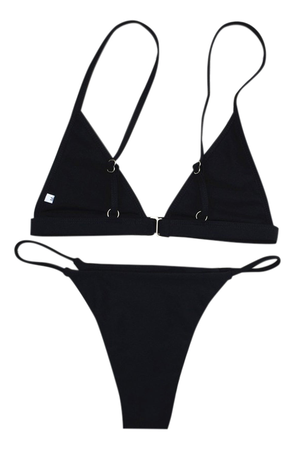 Iyasson Dazzling Triangle Top Solid Color Bikini Set