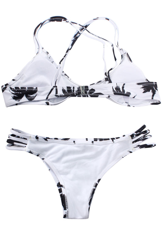 Iyasson Coconut Tree Printing Bikini Set